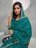 Jacquard chinon sharara suit in Teal colour 66215